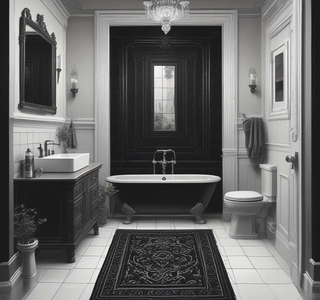 black bathroom rugs